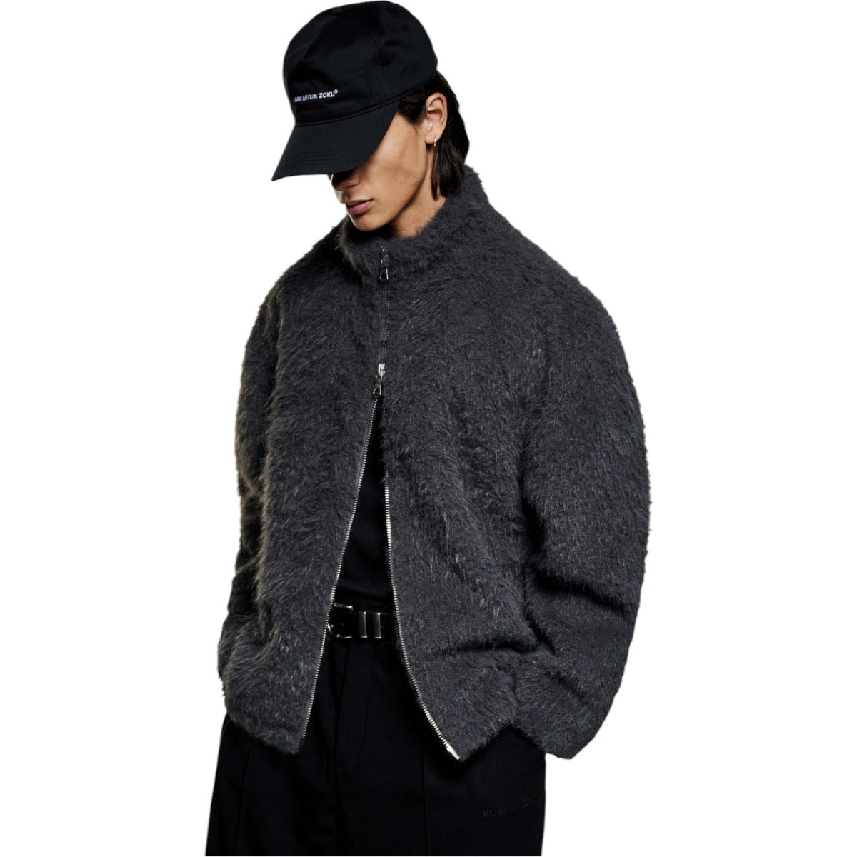 Faux Alpaca Track Jacket