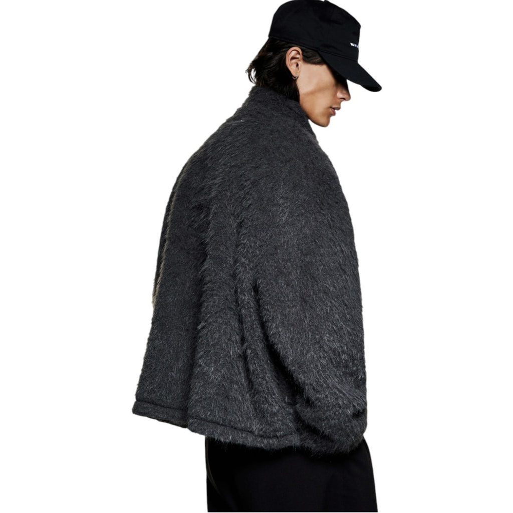 Faux Alpaca Track Jacket