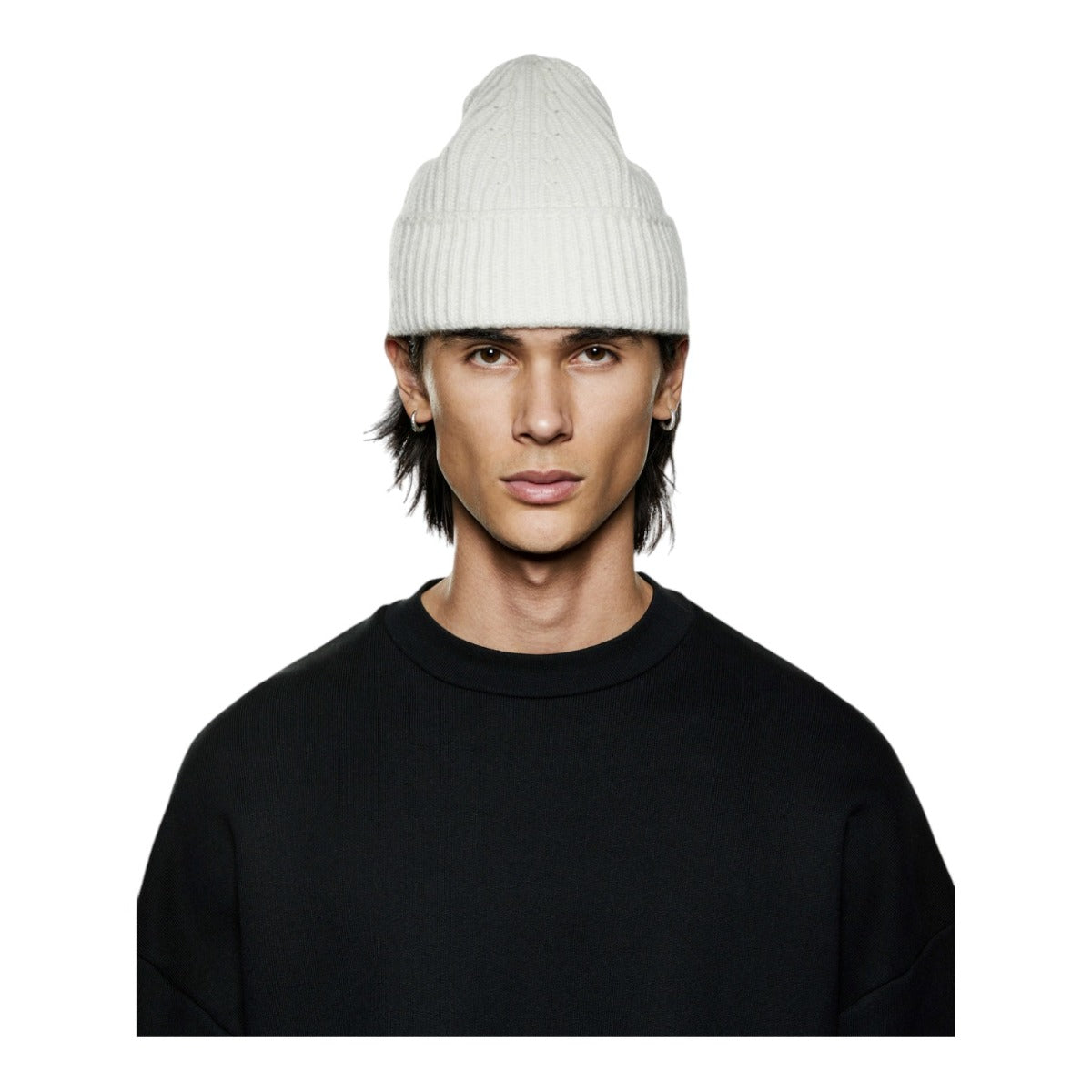 Cashmere Ribbed Beanie