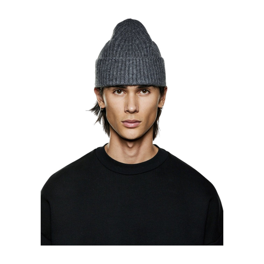 Cashmere Ribbed Beanie