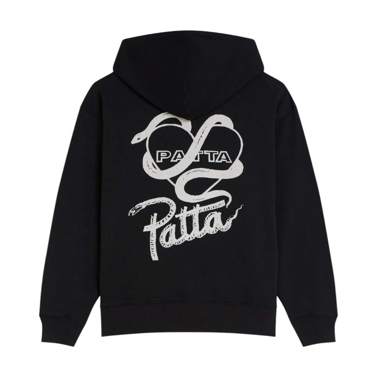 Snake Heart Boxy Hooded Sweater Black