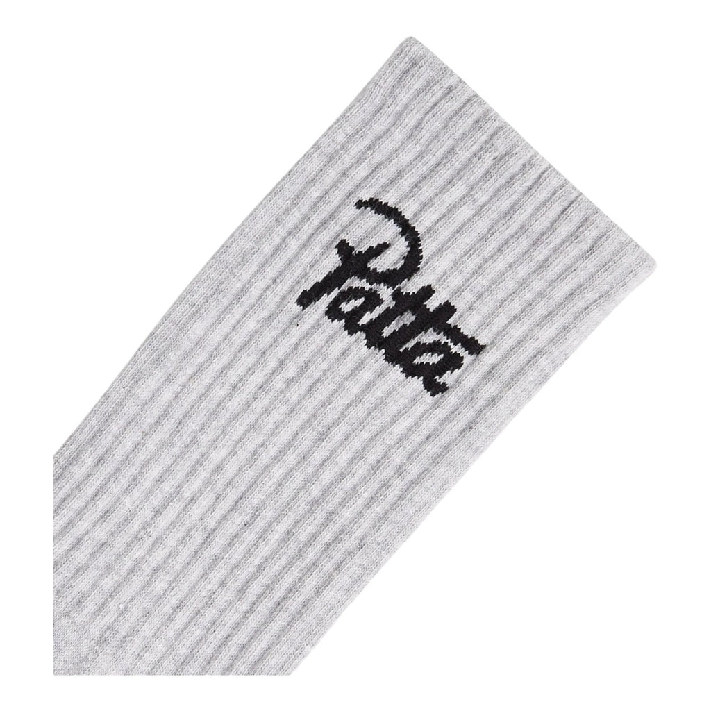 Script Logo Sports Sock Grey
