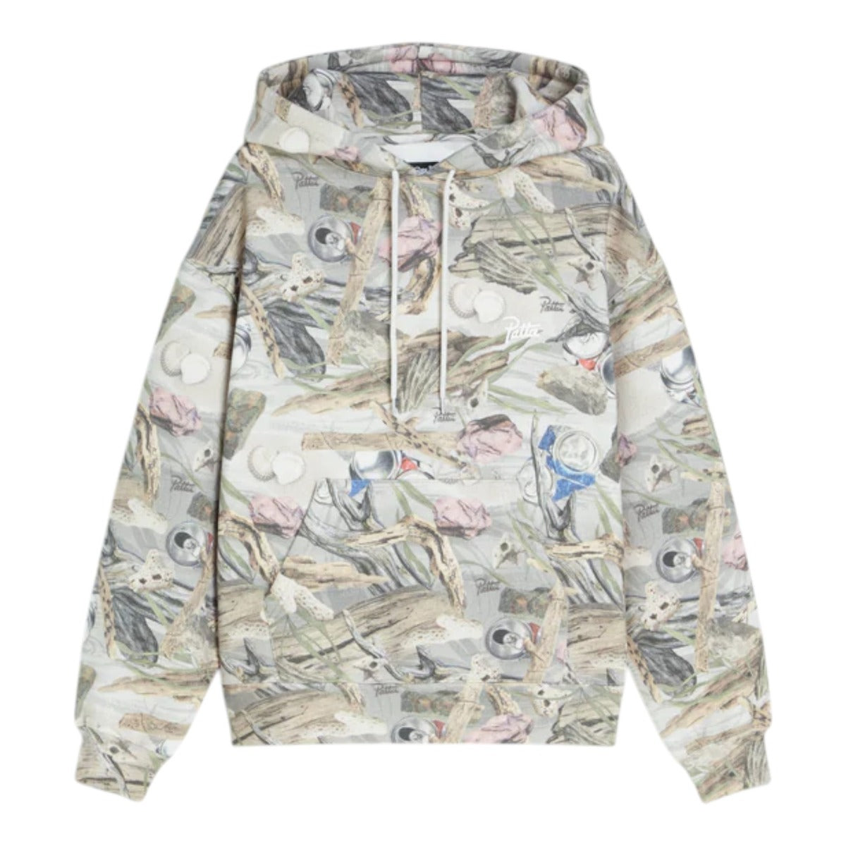 Beach Print Boxy Hooded Sweater