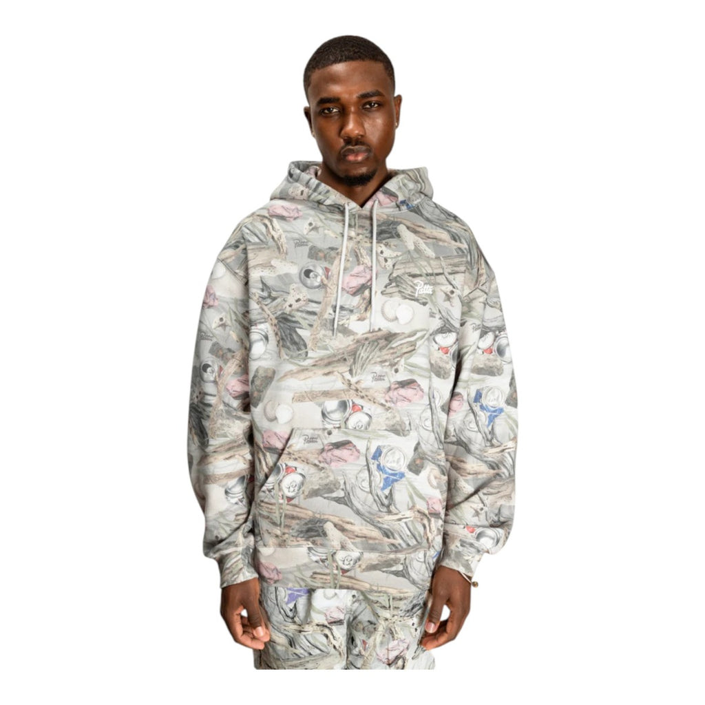 Beach Print Boxy Hooded Sweater