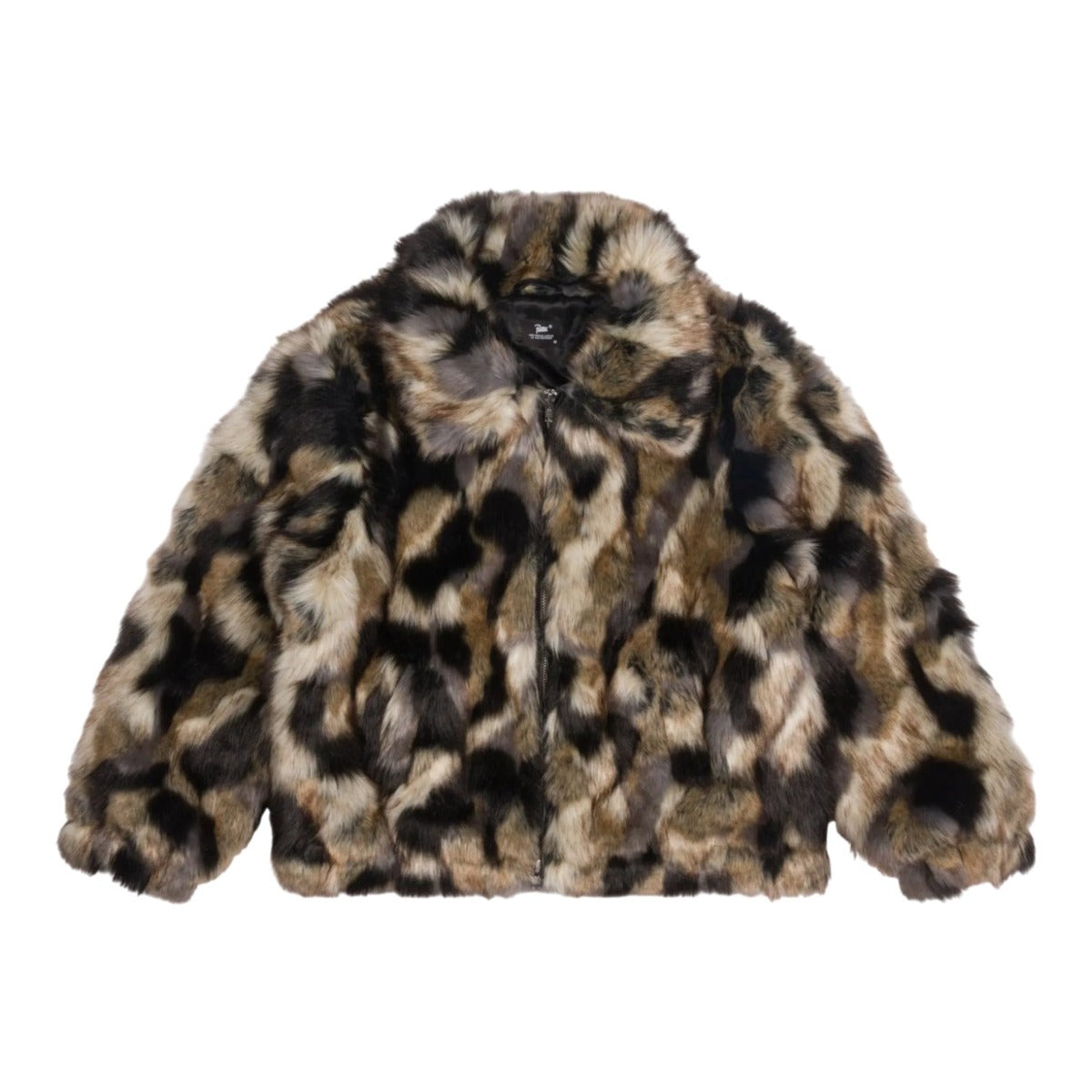 Faux Fur Patchwork Jacket Multi