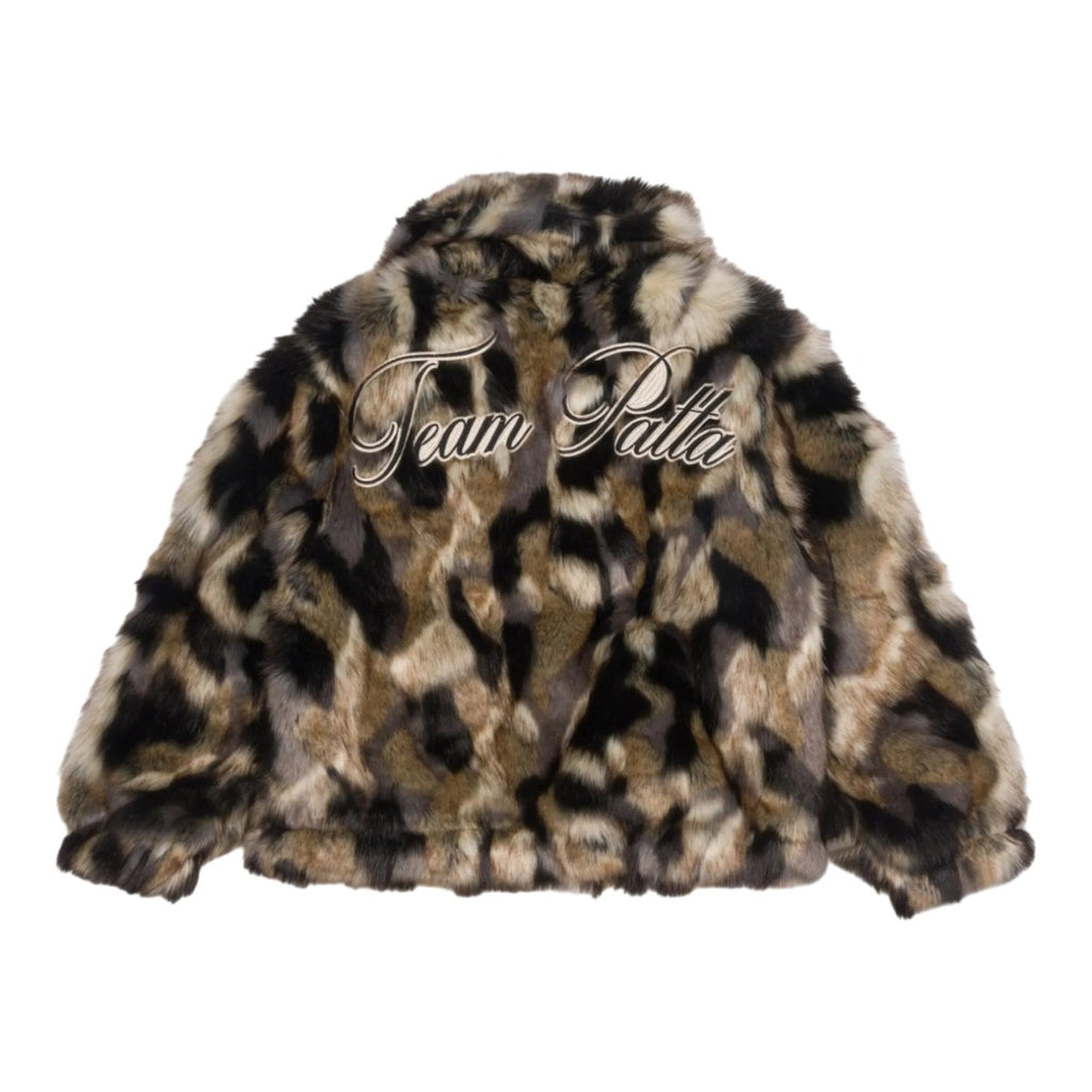 Faux Fur Patchwork Jacket Multi