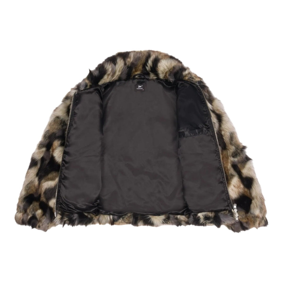 Faux Fur Patchwork Jacket Multi