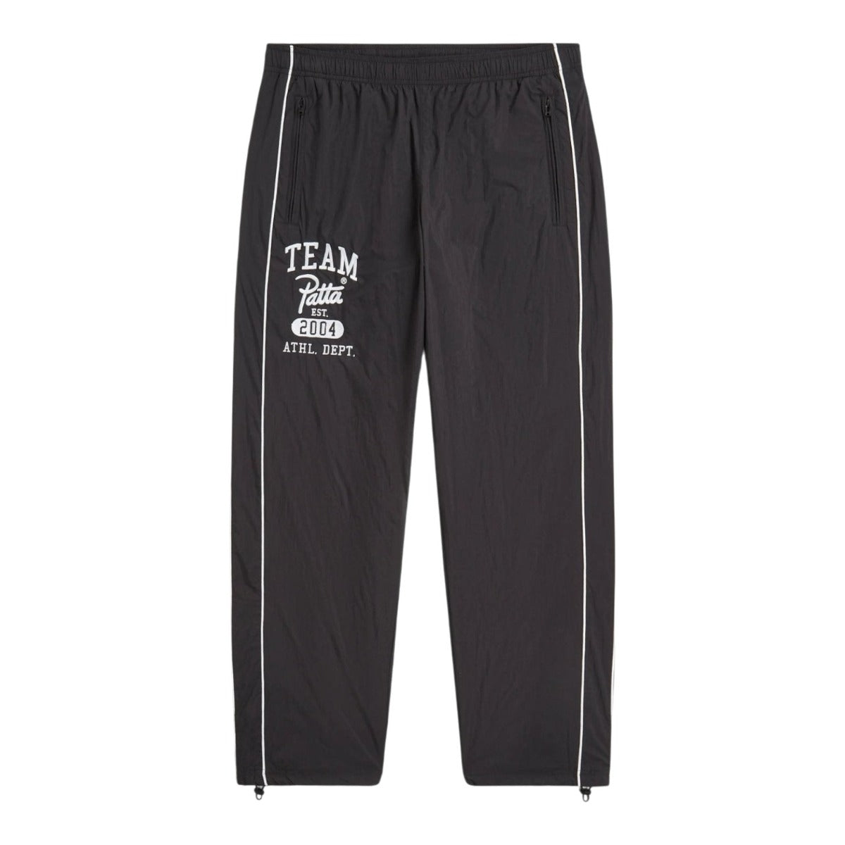 Athletic Nylon Track Pants Black