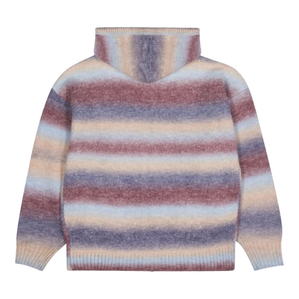 Space Dye Knitted Hooded Sweater Mu ti