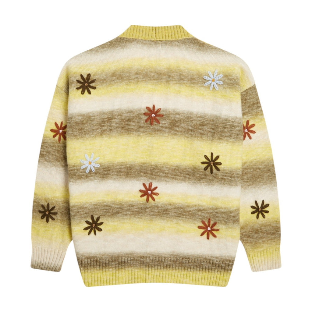 Peace & Love Knitted Cardigan Yellow