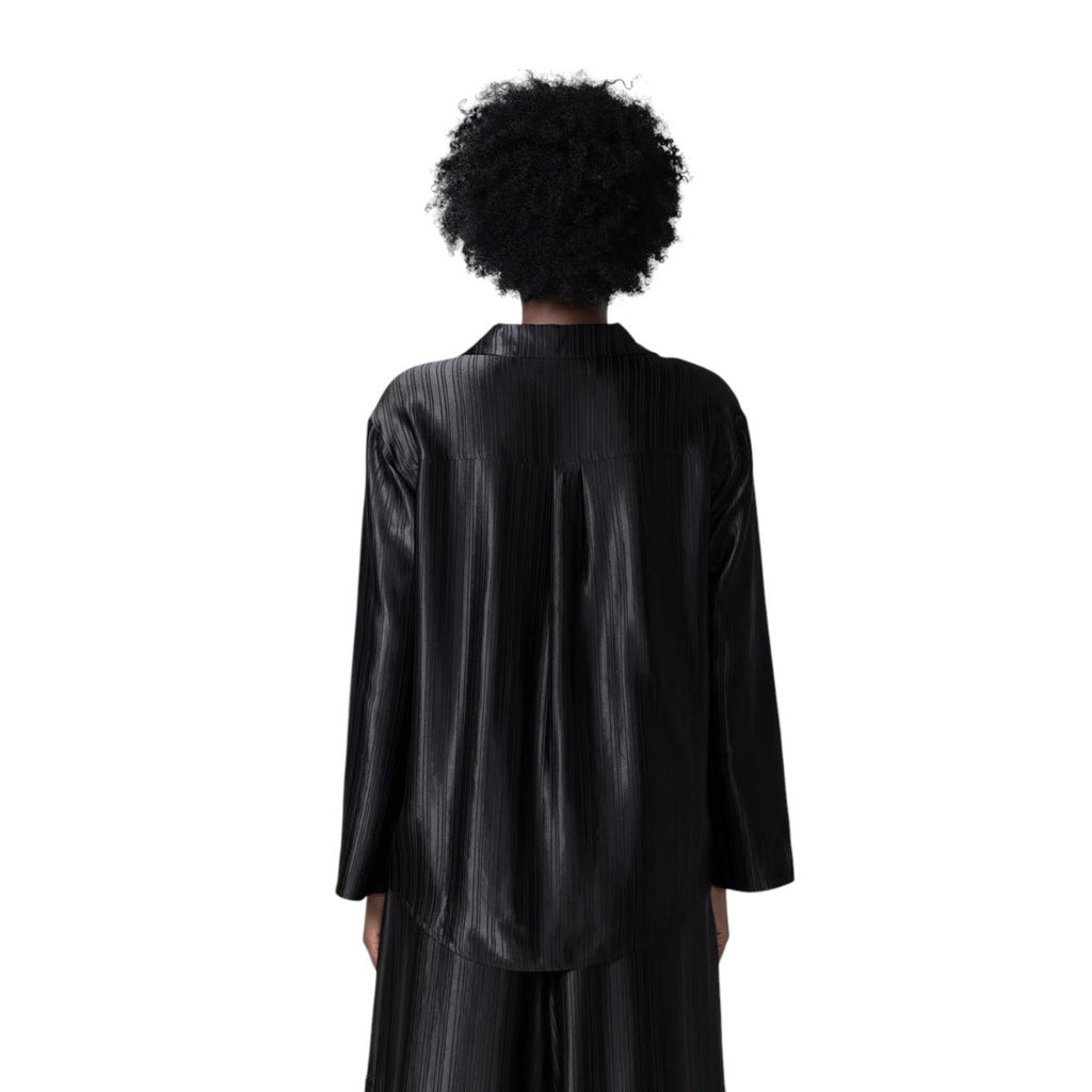 Oversized Button Down Shirt Black