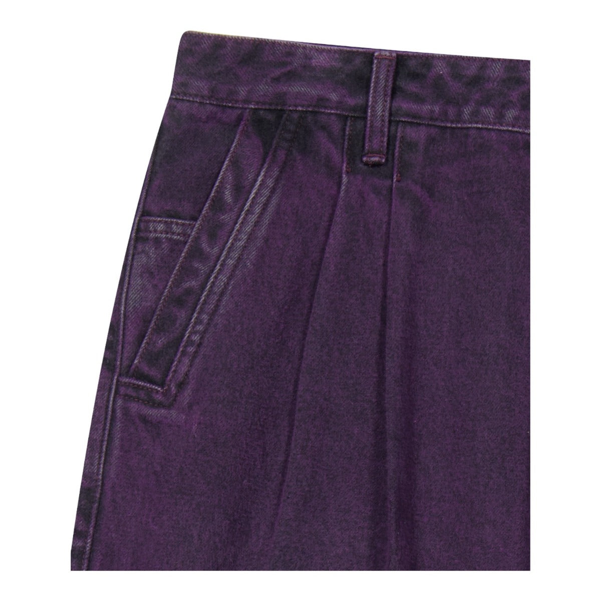 Two Tucked Hairy Denim Pants