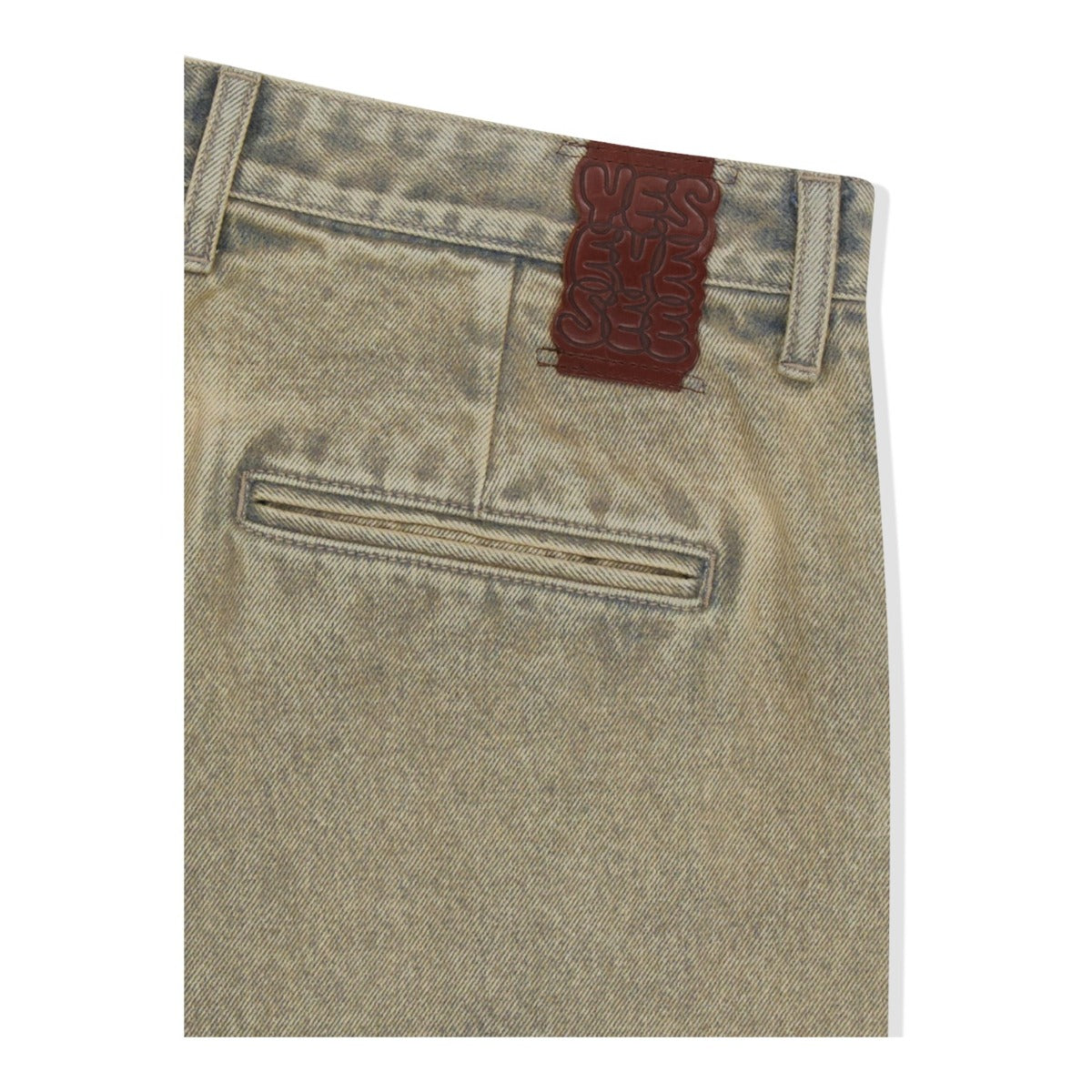 Two Tucked Hairy Denim Pants