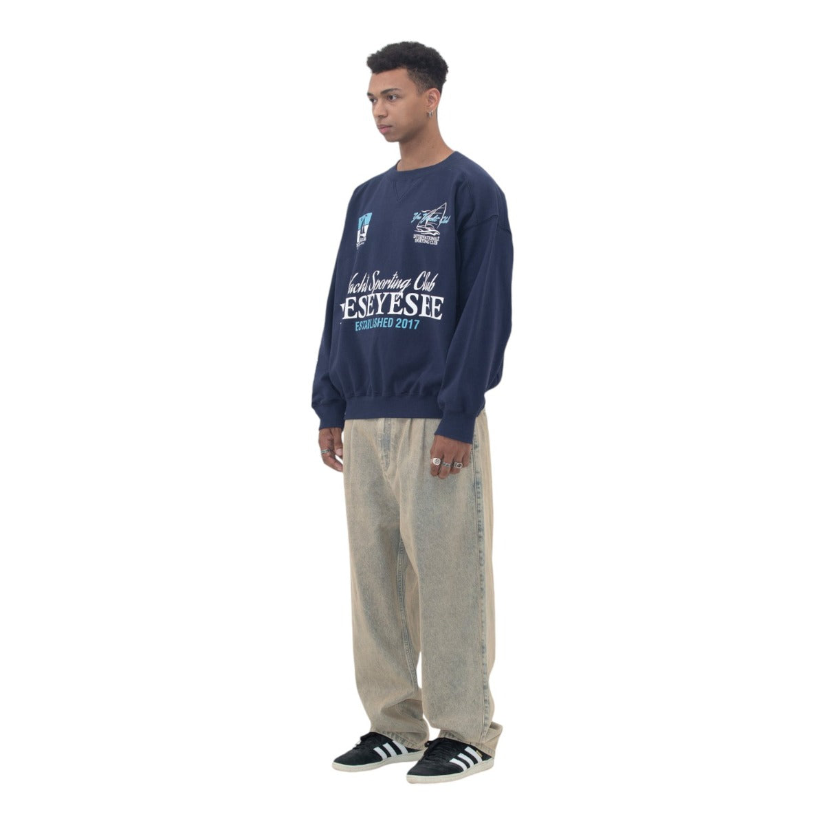 Two Tucked Hairy Denim Pants